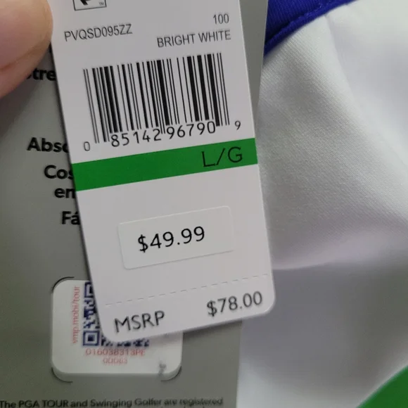 Nwt Pgatour ative wear dress white largew pockets - Picture 7 of 10